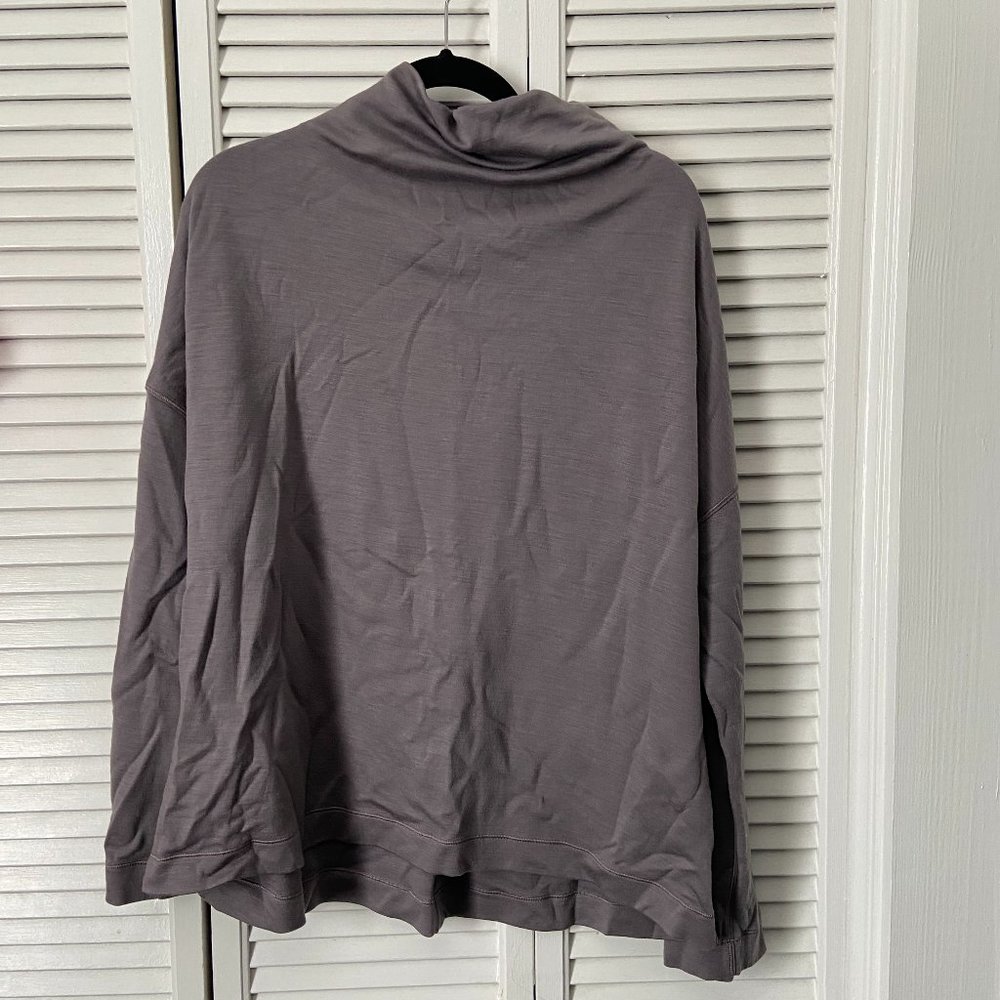 Lululemon Principal Dancer Funnel Neck Sweater Lunar Rock Purple Wool Knit Sz 10